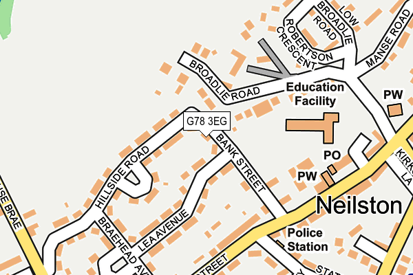 G78 3EG map - OS OpenMap – Local (Ordnance Survey)