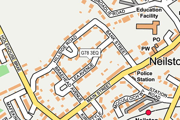 G78 3EQ map - OS OpenMap – Local (Ordnance Survey)