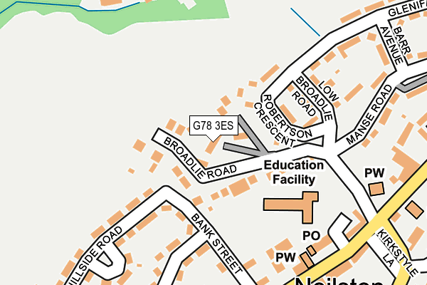 G78 3ES map - OS OpenMap – Local (Ordnance Survey)