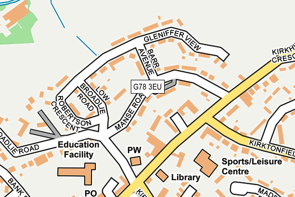 G78 3EU map - OS OpenMap – Local (Ordnance Survey)
