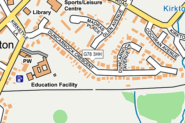 G78 3HH map - OS OpenMap – Local (Ordnance Survey)