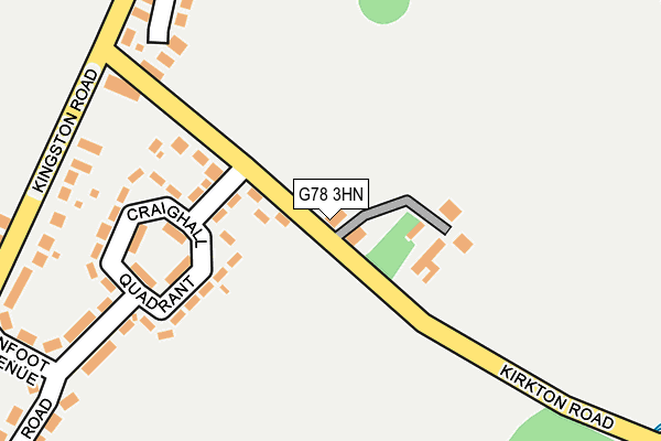 G78 3HN map - OS OpenMap – Local (Ordnance Survey)