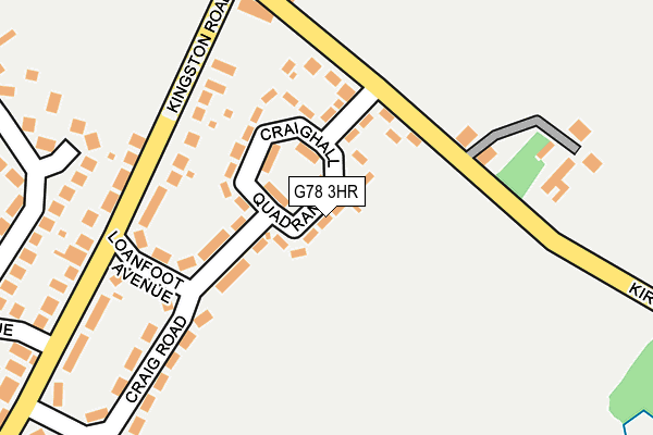 G78 3HR map - OS OpenMap – Local (Ordnance Survey)