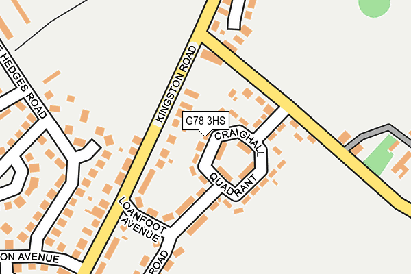 G78 3HS map - OS OpenMap – Local (Ordnance Survey)