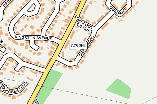 G78 3HU map - OS OpenMap – Local (Ordnance Survey)