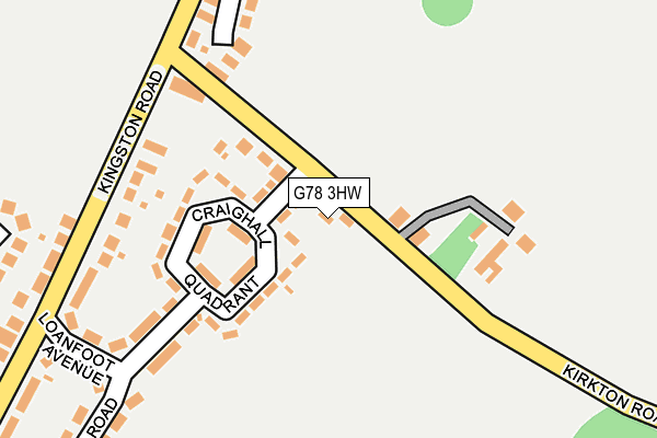 G78 3HW map - OS OpenMap – Local (Ordnance Survey)