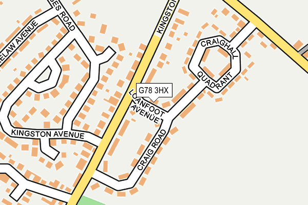 G78 3HX map - OS OpenMap – Local (Ordnance Survey)