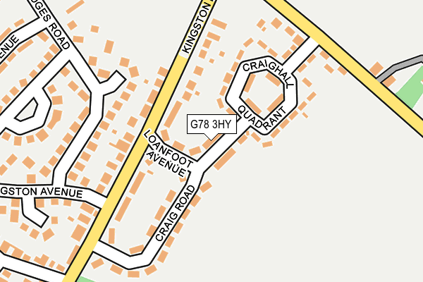 G78 3HY map - OS OpenMap – Local (Ordnance Survey)
