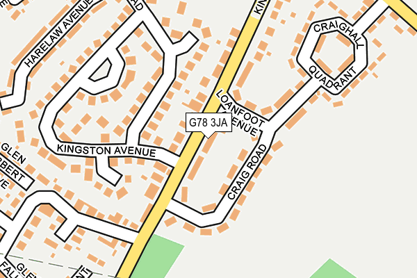 G78 3JA map - OS OpenMap – Local (Ordnance Survey)