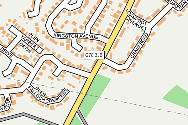 G78 3JB map - OS OpenMap – Local (Ordnance Survey)
