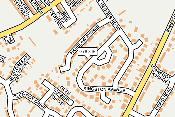G78 3JE map - OS OpenMap – Local (Ordnance Survey)