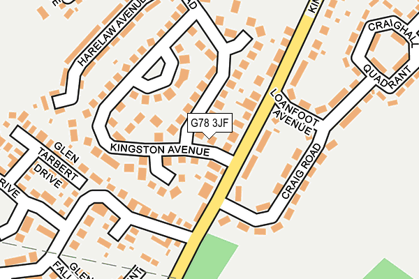 G78 3JF map - OS OpenMap – Local (Ordnance Survey)