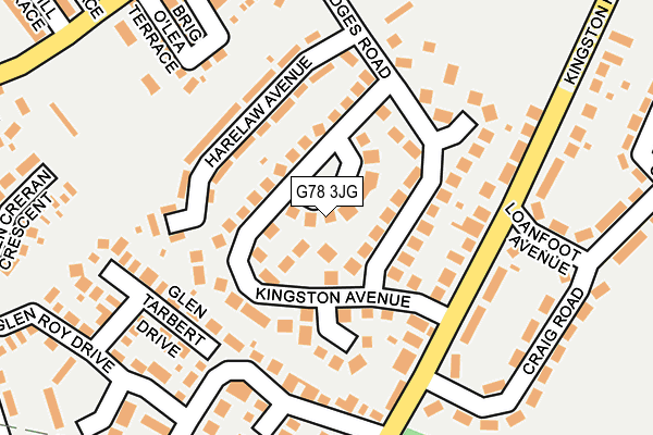 G78 3JG map - OS OpenMap – Local (Ordnance Survey)
