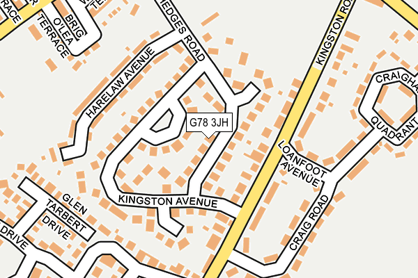 G78 3JH map - OS OpenMap – Local (Ordnance Survey)