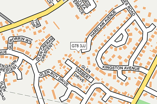 G78 3JJ map - OS OpenMap – Local (Ordnance Survey)