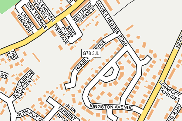 G78 3JL map - OS OpenMap – Local (Ordnance Survey)