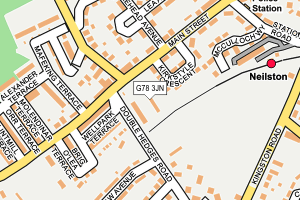 G78 3JN map - OS OpenMap – Local (Ordnance Survey)