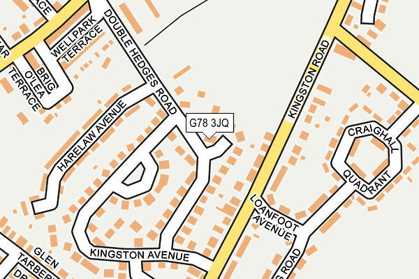 G78 3JQ map - OS OpenMap – Local (Ordnance Survey)
