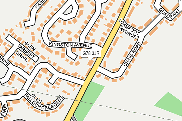 G78 3JR map - OS OpenMap – Local (Ordnance Survey)