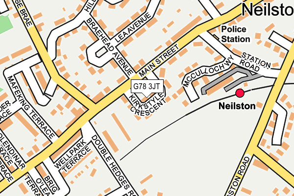 G78 3JT map - OS OpenMap – Local (Ordnance Survey)