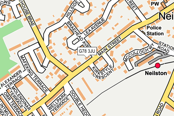G78 3JU map - OS OpenMap – Local (Ordnance Survey)