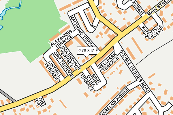 G78 3JZ map - OS OpenMap – Local (Ordnance Survey)