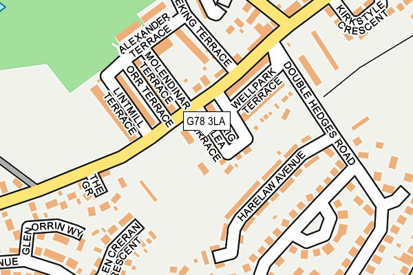 G78 3LA map - OS OpenMap – Local (Ordnance Survey)