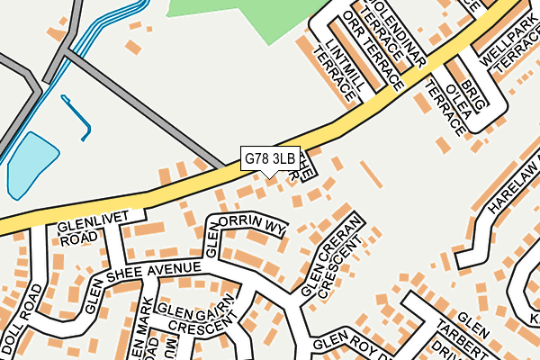 G78 3LB map - OS OpenMap – Local (Ordnance Survey)