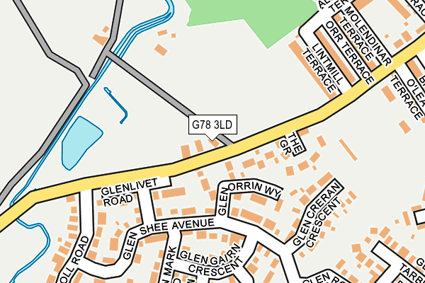 G78 3LD map - OS OpenMap – Local (Ordnance Survey)
