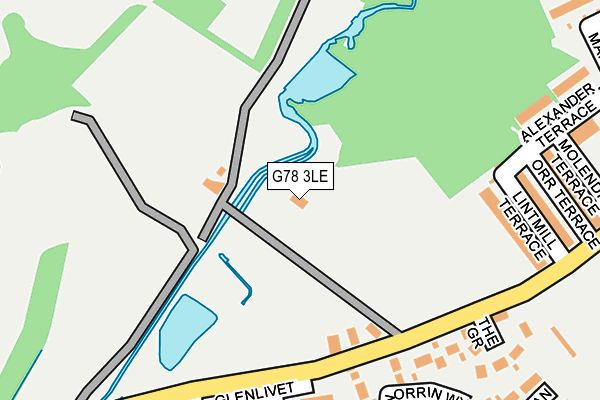 G78 3LE map - OS OpenMap – Local (Ordnance Survey)