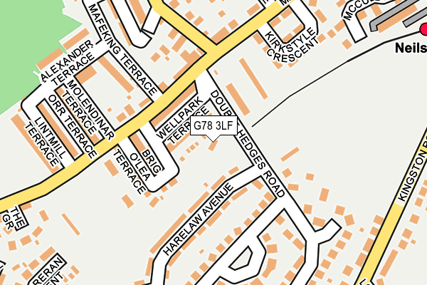 G78 3LF map - OS OpenMap – Local (Ordnance Survey)