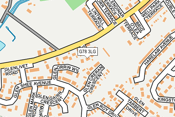 G78 3LG map - OS OpenMap – Local (Ordnance Survey)