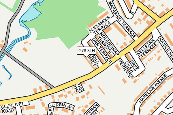 G78 3LH map - OS OpenMap – Local (Ordnance Survey)