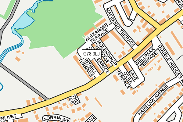 G78 3LJ map - OS OpenMap – Local (Ordnance Survey)