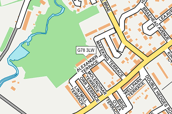 G78 3LW map - OS OpenMap – Local (Ordnance Survey)