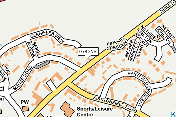 G78 3NR map - OS OpenMap – Local (Ordnance Survey)