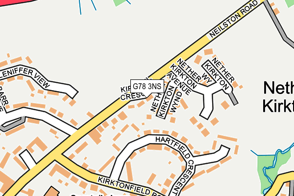 G78 3NS map - OS OpenMap – Local (Ordnance Survey)