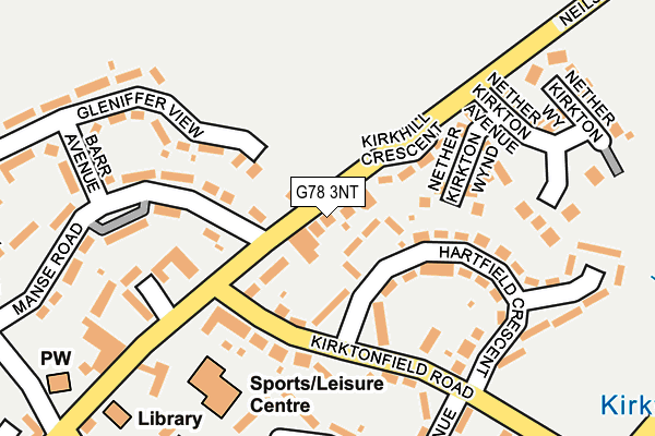 G78 3NT map - OS OpenMap – Local (Ordnance Survey)