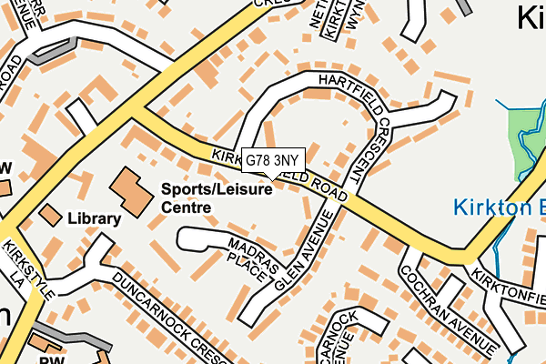G78 3NY map - OS OpenMap – Local (Ordnance Survey)