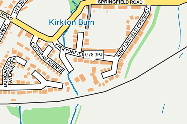 G78 3PJ map - OS OpenMap – Local (Ordnance Survey)