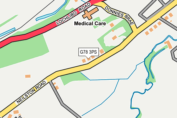 G78 3PS map - OS OpenMap – Local (Ordnance Survey)