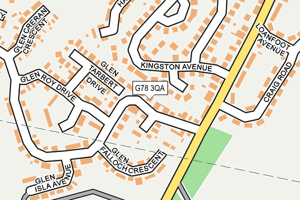 G78 3QA map - OS OpenMap – Local (Ordnance Survey)