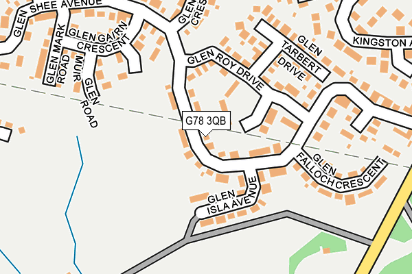 G78 3QB map - OS OpenMap – Local (Ordnance Survey)