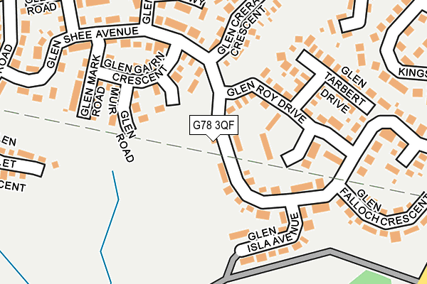 G78 3QF map - OS OpenMap – Local (Ordnance Survey)