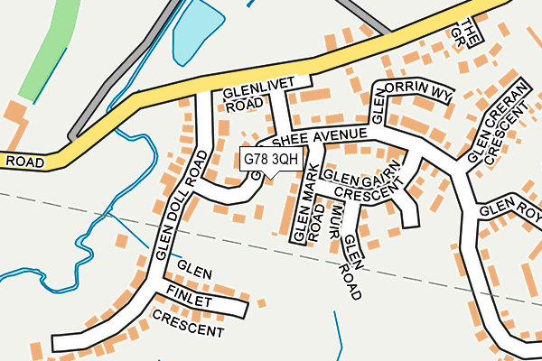 G78 3QH map - OS OpenMap – Local (Ordnance Survey)