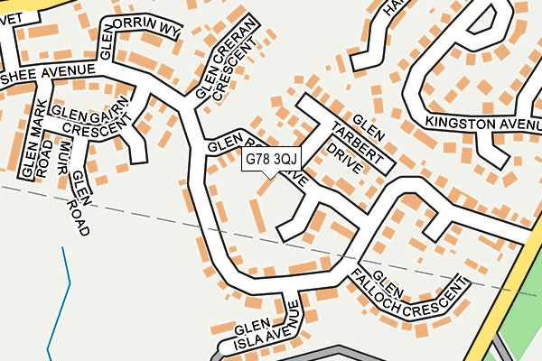 G78 3QJ map - OS OpenMap – Local (Ordnance Survey)