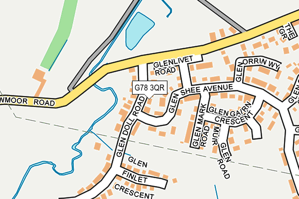 G78 3QR map - OS OpenMap – Local (Ordnance Survey)