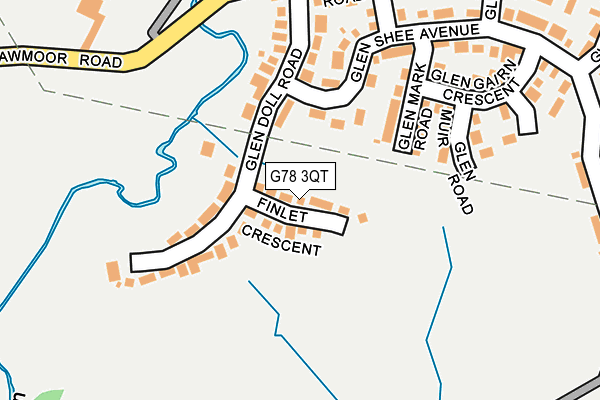 G78 3QT map - OS OpenMap – Local (Ordnance Survey)