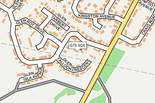 G78 3QX map - OS OpenMap – Local (Ordnance Survey)