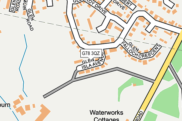 G78 3QZ map - OS OpenMap – Local (Ordnance Survey)